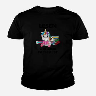 Lesen Weil Mord Falsch Ist Kinder T-Shirt - Seseable