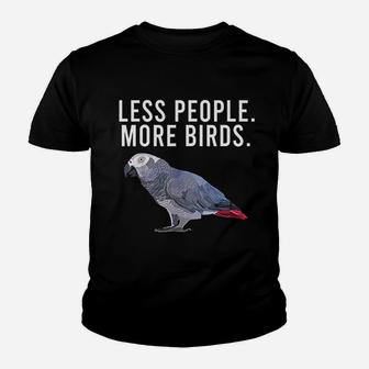 Less People More Birds Parrot Youth T-shirt | Crazezy DE