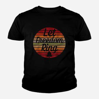 Let Freedom Ring Retro Sunset Youth T-shirt | Crazezy
