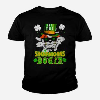 Let The Shenanigans Begin St Patrick Day Youth T-shirt - Monsterry UK