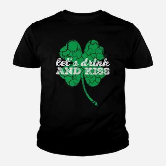 Let's Drink Kiss St Patrick's Day Premium Tshirt For Women Youth T-shirt | Crazezy DE