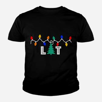 Lets Get Lit - Ugly Christmas Youth T-shirt | Crazezy