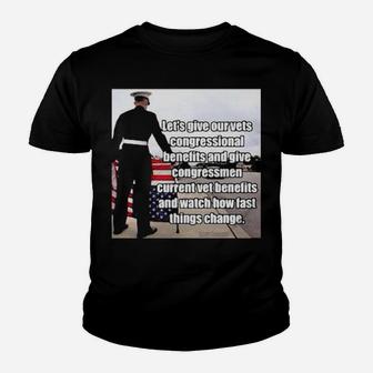 Let's Give Our Vets Print Youth T-shirt - Monsterry