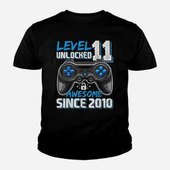 Level 11 Unlocked Awesome 2010 Video Game 11Th Birthday Gift Youth T-shirt | Crazezy