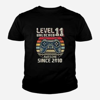Level 11 Unlocked Awesome 2010 Video Game Youth T-shirt | Crazezy DE