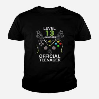 Level 13 Unlocked Official Teenager Youth T-shirt | Crazezy