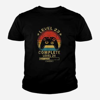 Level 23 Complete Level 24 Loading Gamers Youth T-shirt | Crazezy UK