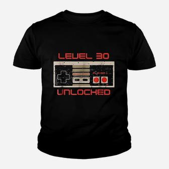 Level 30 Unlocked Gamer 30Th Birthday Youth T-shirt | Crazezy AU