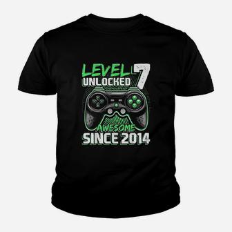 Level 7 Unlocked Awesome 2014 Video Game Youth T-shirt | Crazezy