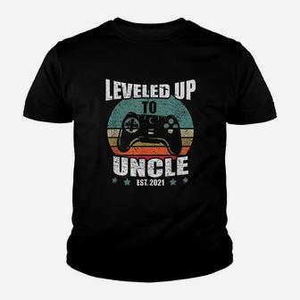 Leveled Up To Uncle Youth T-shirt | Crazezy UK