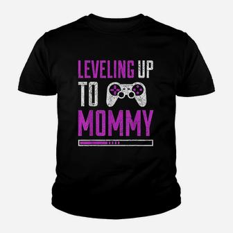 Leveling Up To Mommy Youth T-shirt | Crazezy AU