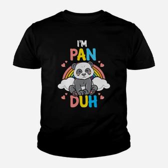 Lgbt Funny Cute Panda Animal Rainbow Pan Duh Gift Youth T-shirt - Monsterry AU