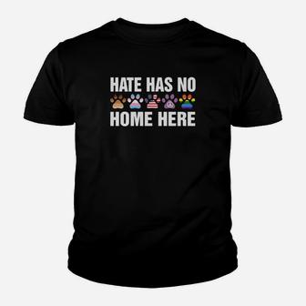 Lgbt Hate Has No Home Here Dog Youth T-shirt - Monsterry