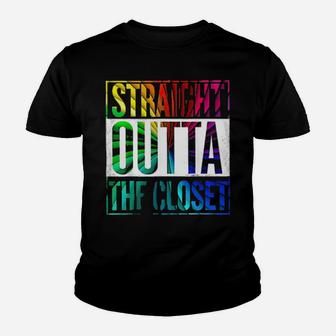 Lgbt Straight Outta The Closet Youth T-shirt - Monsterry CA