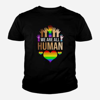 Lgbt We Are All Human Youth T-shirt - Monsterry DE