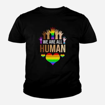 Lgbt We Are All Human Youth T-shirt - Monsterry DE