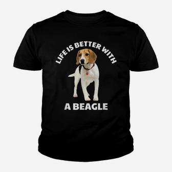 Life Is Better With A Beagle Youth T-shirt - Monsterry DE