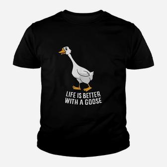 Life Is Better With A Goose Funny Goose Youth T-shirt | Crazezy CA