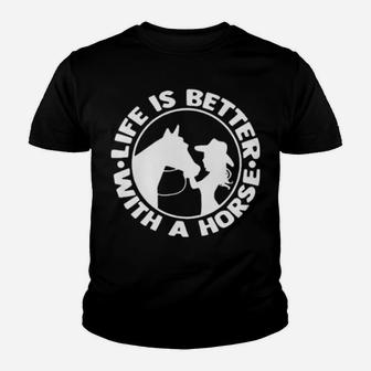 Life Is Better With A Horse Youth T-shirt - Monsterry AU