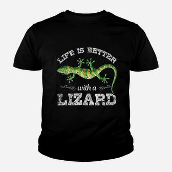 Life Is Better With A Lizard Youth T-shirt | Crazezy UK