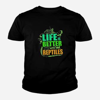 Life Is Better With Reptiles Leopard Gecko Youth T-shirt | Crazezy CA
