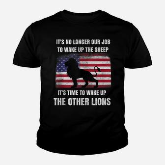 Lions Not Sheep No Longer Wake Up Sheep Wake Up Other Lions Youth T-shirt | Crazezy