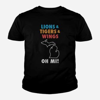 Lions Tigers Wings Oh Mi Youth T-shirt - Thegiftio