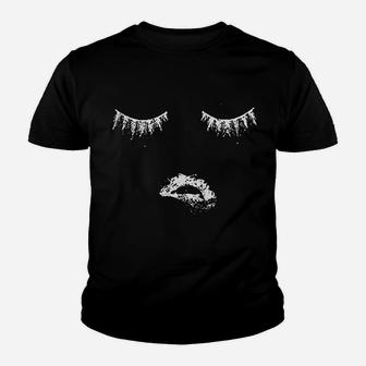 Lips And Lashes Youth T-shirt | Crazezy AU
