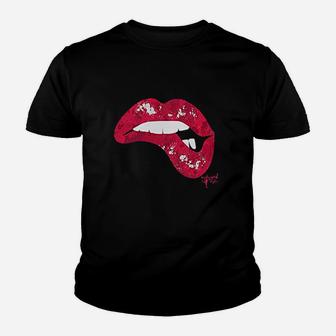 Lips Off Biting Lip Youth T-shirt | Crazezy
