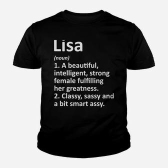 Lisa Definition Personalized Name Funny Christmas Gift Youth T-shirt | Crazezy
