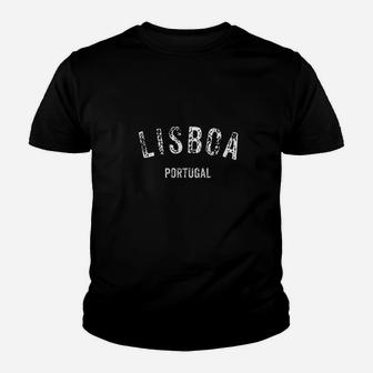 Lisboa Portugal Vintage Distressed Lisbon Travel Souvenir Youth T-shirt | Crazezy