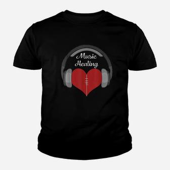 Listening To Music Headphone Broken Heart Healing Youth T-shirt | Crazezy DE