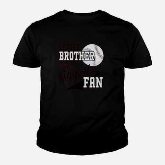 Little Brother And Biggest Baseball Family Fan Youth T-shirt | Crazezy AU