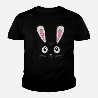Little Easter Bunny Face Youth T-shirt | Crazezy