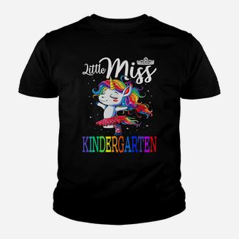 Little Miss Kindergarten First Day Of School Girls Gift T-Sh Youth T-shirt | Crazezy CA