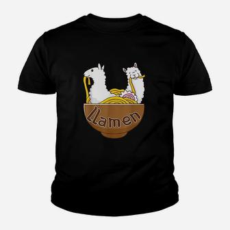 Llamen Japanese Ramen Noodles Youth T-shirt | Crazezy AU
