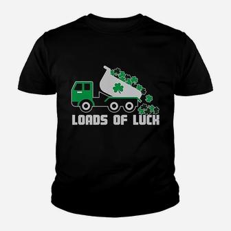 Loads Of Luck St Patricks Day Tractor Clover Youth T-shirt | Crazezy DE