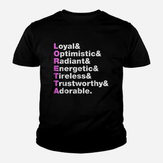 Loretta Name Gift Youth T-shirt | Crazezy UK