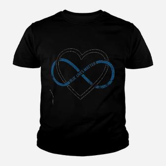 Love Blue Lives Matter Youth T-shirt | Crazezy UK