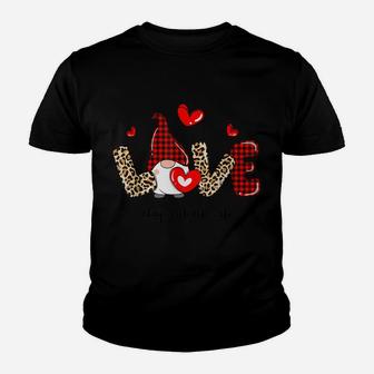 Love Daycare Teacher Life Buffalo Plaid Valentines Day Gnome Youth T-shirt | Crazezy