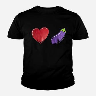Love Eggplant Funny Gay Pride Humor Lgbtq Silly Joke For Men Women Youth T-shirt | Crazezy UK