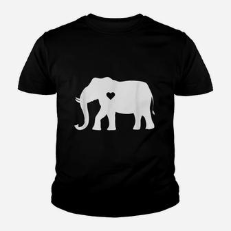 Love Elephant Heart Youth T-shirt | Crazezy