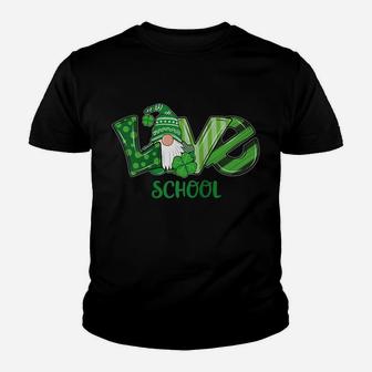 Love Gnome School St Patricks Day Teacher Or Student Raglan Baseball Tee Youth T-shirt | Crazezy