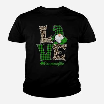 Love Grammy Life Shirt St Patrick's Day Gnome Irish Grammy Youth T-shirt | Crazezy CA