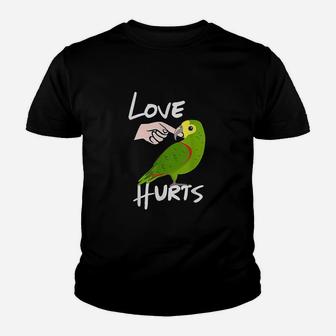 Love Hurts Yellow Head Parrot Youth T-shirt | Crazezy