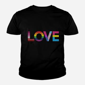 Love Is Love Rainbow Flag Heart Youth T-shirt | Crazezy