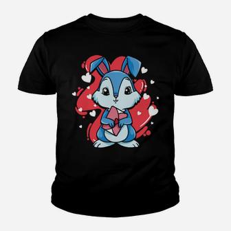 Love Letter From Your Bunny Valentine's Day Hearts Youth T-shirt - Monsterry