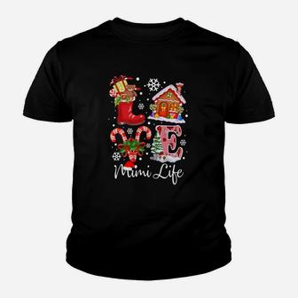 Love Mimi Life Christmas - Grandma Gift Sweatshirt Youth T-shirt | Crazezy