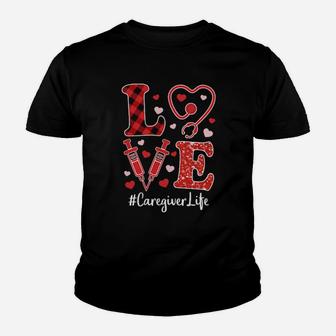 Love Nurse Valentine Caregiver Life Hoodie Youth T-shirt - Monsterry DE