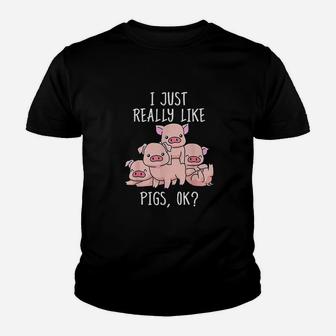 Love Pig Women Pig Gifts Pigs Youth T-shirt | Crazezy